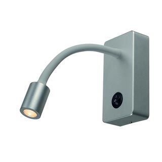 146704 PIPOFLEX Wandleuchte, silbergrau, 4W LED, 3000K, Marbel