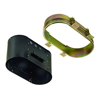 115684 AIXLIGHT® PRO, 2 FRAMELESS ROUND корпус без рамки для 2-x светильников MODULE, черный, Marbel