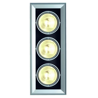 154072 AIXLIGHT®, MOD 3 ES111 светильник встраиваемый для 3-х ламп ES111 по 75Вт макс., серебристый/ черный, Marbel