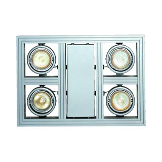 154252 AIXLIGHT® SQUARE GU10 светильник подвесной для 4-x ламп GU10 по 50Вт макс., серебристый, Marbel