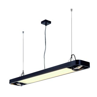 159100 AIXLIGHT® R2 OFFICE T5 39W светильник подвесной c ЭПРА для ламп T5 2х39Вт и ES111 2х75Вт макс черный, Marbel