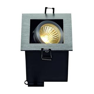 115516 KADUX 1 GU10 Downlight, eckig, alu brushed, max. 50W, Marbel