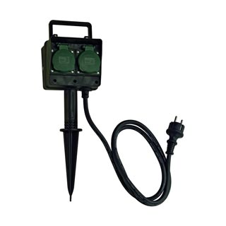 227001 Удлиннитель садовый на 4 розетки, IP44, кабель 1,4 метра, Marbel