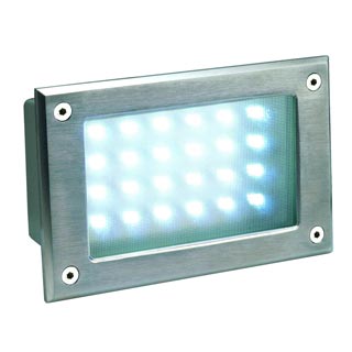 229121 BRICK LED 24 светильник встраиваемый IP54 c 24 белыми LED, 5Вт, сталь, Marbel