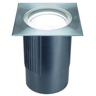 229274 DASAR® SQUARE HIT-T 70W светильник встраиваемый IP67 c ЭмПРА для лампы HQI-T G12 70Вт, сталь, Marbel