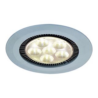 111962 DOMELED DOWNLIGHT светильник встраиваемый с 6-ю PowerLED по 3Вт, 3000K, 615lm, серебристый, Marbel 111962 DOMELED DOWNLIGHT светильник встраиваемый с 6-ю PowerLED по 3Вт, 3000K, 615lm, серебристый, Marbel
