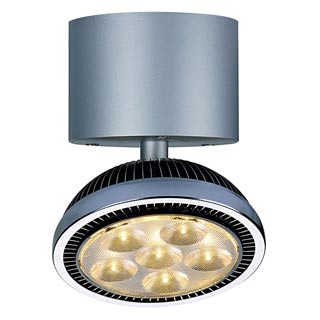 147332 DOMELED CEILING светильник накладной c 6-ю белыми теплыми PowerLED по 1Вт, серебристый, Marbel