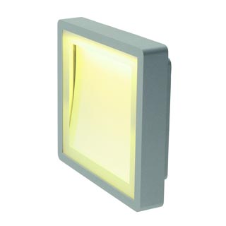 230884 INDIGLA Downunder Wandleuchte, silbergrau, 36 SMD LED, 6W, 3000K, IP54, Marbel