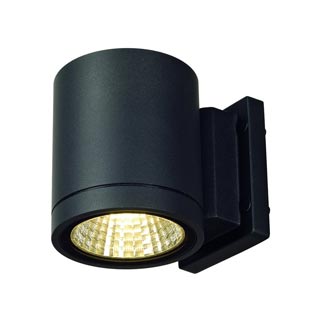 228515 ENOLA_C OUT WL wall lamp, round, anthracite, 9W LED, 3000K, 35°, Marbel
