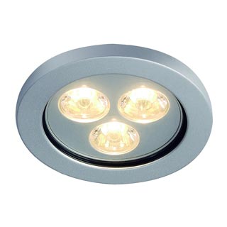 111982 EYEDOWN LED 3x1W светильник встраиваемый IP44 с 3-мя PowerLED по 1Вт, 3000К, 190lm, алюминий, Marbel