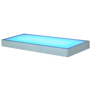 157202 FLAT 221 светильник настенный с ЭПРА для 2-х ламп T5 по 21Вт, серебристый, Marbel