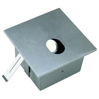 112802 FOK LED светильник встраиваемый с белым теплым PowerLED 1Вт, матированный алюминий, Marbel