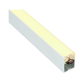 213471 GLENOS ALU-PROFIL профиль накладной с белым рассеивателем, 2 метра, белый, Marbel