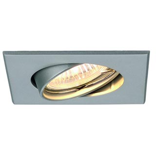 113214 GU10 SP SQUARE светильник встраиваемый IP65 для лампы GU10 50Вт макс., серебристый, Marbel