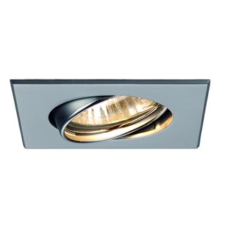 113218 GU10 SP SQUARE светильник встраиваемый IP65 для лампы GU10 50Вт макс., матовый хром, Marbel