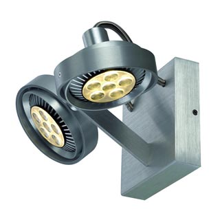 147716 KALU 2 ES111 DOUBLE светильник накладной для 2-x ламп ES111 по 50Вт макс., матированный алюминий, Marbel