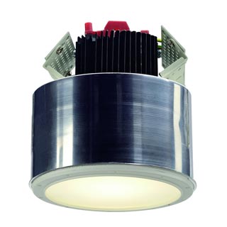 162460 LED DOWNLIGHT PRO R frameless светильник встраиваемый с Fortimo LED Disk 14.5Вт, 2700К, 800lm, белый, Marbel
