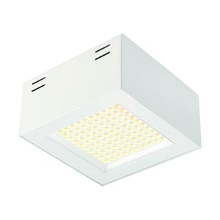 162491 LEDPANEL 100 SMD, Deckenauf- bauleuchte, eckig, weiss, 3000K, Marbel