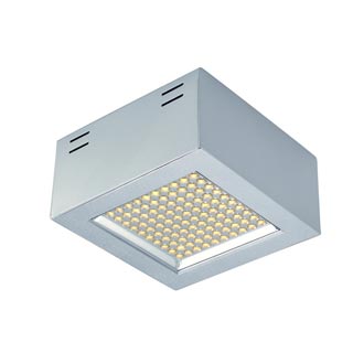 162494 LEDPANEL 100 SMD, Deckenauf- bauleuchte, eckig, silbergrau, 3000K, Marbel