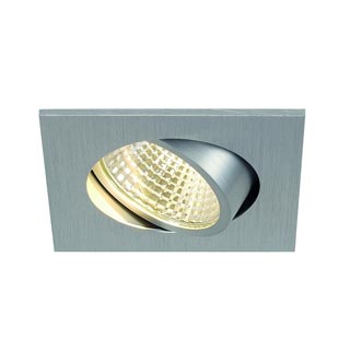 113966 NEW TRIA LED 3W DL SQUARE Set, Downlight, alu-brushed, 38°, 3000K, inkl. Treiber, Clipfed., Marbel