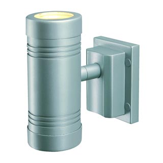 228802 MYRA UP-DOWN светильник настенный IP55 для 2-х ламп GU10 по 50Вт макс., серебристый, Marbel