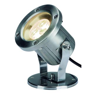 230802 NAUTILUS LED 304/100B светильник IP55 c 3-мя белыми теплыми PowerLED по 1Вт, сталь, Marbel