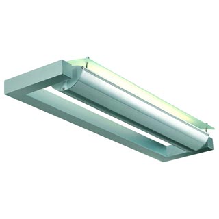 157052 NEPRO LINE светильник накладной c ЭПРА для 2-x ламп T5 по 24Вт, серебристый / стекло матовое, Marbel