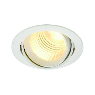 113721 NEW TRIA ROUND DLMI светильник встраиваемый с Philips DLMi 28Вт, 3000K, 60°, 2000lm, текстур. белый, Marbel
