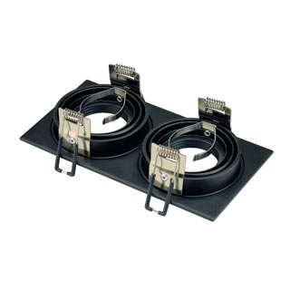 113492 NEW TRIA 2 GU10 светильник встраиваемый для 2-х ламп GU10 по 50Вт макс., матовый черный, Marbel 113492 NEW TRIA 2 GU10 светильник встраиваемый для 2-х ламп GU10 по 50Вт макс., матовый черный, Marbel