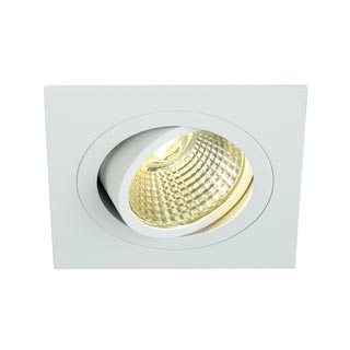 113911 NEW TRIA LED DL SQUARE SET, светильник с COBLED 6.6Вт, 3000K, 38°, 525 Лм с блоком питания, белый, Marbel 113911 NEW TRIA LED DL SQUARE SET, светильник с COBLED 6.6Вт, 3000K, 38°, 525 Лм с блоком питания, белый, Marbel