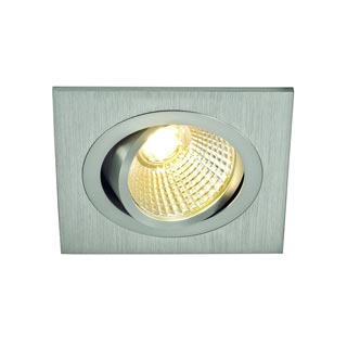 113916 NEW TRIA LED DL SQUARE SET, светильник с COBLED 6.6Вт, 3000K, 38°, 525 Лм с блоком питания, алюмини, Marbel