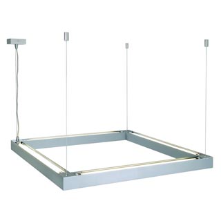 157334 T5 OPEN GRILL светильник подвесной с ЭПРА для 4-х ламп Т5 по 24Вт, серебристый, Marbel 157334 T5 OPEN GRILL светильник подвесной с ЭПРА для 4-х ламп Т5 по 24Вт, серебристый, Marbel