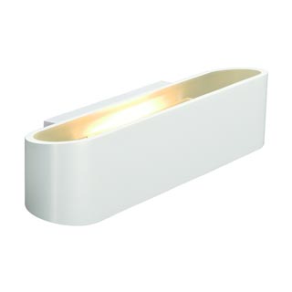 151411 OSSA R7s 300 Wandleuchte, oval, weiss, R7s 118mm, max. 120W, up/down, Marbel