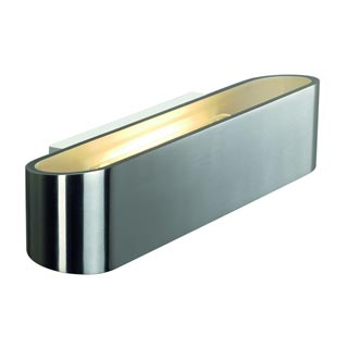 151416 OSSA R7s 300 Wandleuchte, oval, alu brushed, R7s 118mm, max. 120W, up/down, Marbel