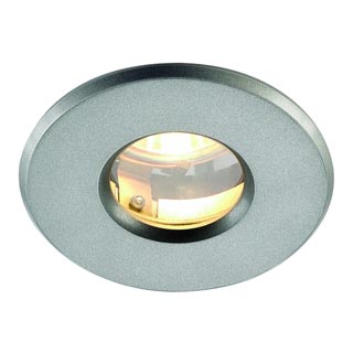 111019 OUT 65 светильник встраиваемый IP65 для лампы MR16 35Вт макс., серебристый / стекло прозрачное, Marbel