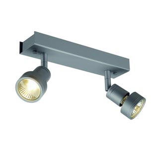 147374 PURI 2 Deckenleuchte, silber- grau, 2xGU10, max. 2x50W, mit Decoring, Marbel 147374 PURI 2 Deckenleuchte, silber- grau, 2xGU10, max. 2x50W, mit Decoring, Marbel