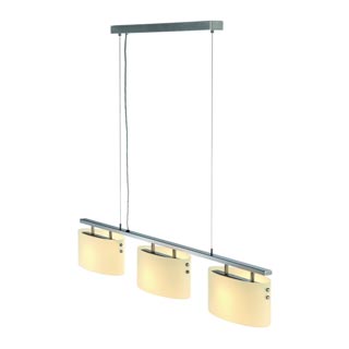 133600 ROVEN светильник подвесной для 3-х ламп Е14 по 40Вт макс., серый металлик/ стекло белое, Marbel