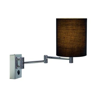 155620 SOPRANA WL-1 светильник настенный для лампы E27 40Вт макс., хром/ черный, Marbel 155620 SOPRANA WL-1 светильник настенный для лампы E27 40Вт макс., хром/ черный, Marbel