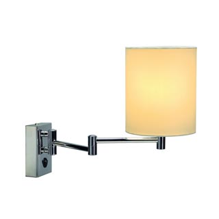 155621 SOPRANA WL-1 светильник настенный для лампы E27 40Вт макс., хром/ белый, Marbel 155621 SOPRANA WL-1 светильник настенный для лампы E27 40Вт макс., хром/ белый, Marbel