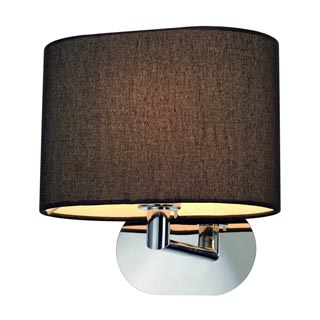 155860 SOPRANA OVAL Wandleuchte WL-1, schwarzes Textil, E27, max. 60W, Marbel 155860 SOPRANA OVAL Wandleuchte WL-1, schwarzes Textil, E27, max. 60W, Marbel