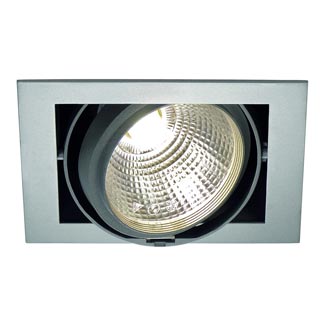 162044 SQUARE DL 195 G12 светильник встраиваемый для лампы HQI-T/CDM-T G12 70Вт макс., серебристый, Marbel