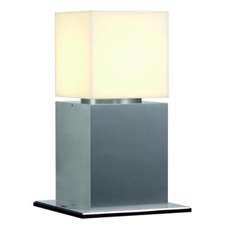 232236 SQUARE POLE 30 светильник IP44 для лампы ELT E27 20Вт макс., матированный алюминий/ белый, Marbel