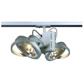 143522 1PHASE-TRACK, TEC 2 QRB светильник с ЭПН для 2-х ламп QRB111 по 50Вт макс., серебристый, Marbel 143522 1PHASE-TRACK, TEC 2 QRB светильник с ЭПН для 2-х ламп QRB111 по 50Вт макс., серебристый, Marbel