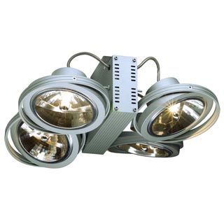 149144 TEC 4 СARDA светильник с ЭПН для 4-x ламп QRB111 по 50Вт макс., серебристый, Marbel 149144 TEC 4 СARDA светильник с ЭПН для 4-x ламп QRB111 по 50Вт макс., серебристый, Marbel