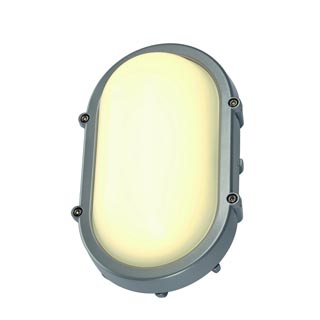 229924 TERANG Wand-und Deckenleuchte, oval, silber, 8W LED, 3000K, Marbel