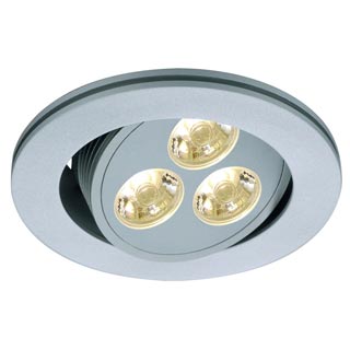 111852 TRITON 3 LED светильник встраиваемый с 3-мя PowerLED по 1Вт, 3200K, 150lm, серебристый, Marbel 111852 TRITON 3 LED светильник встраиваемый с 3-мя PowerLED по 1Вт, 3200K, 150lm, серебристый, Marbel