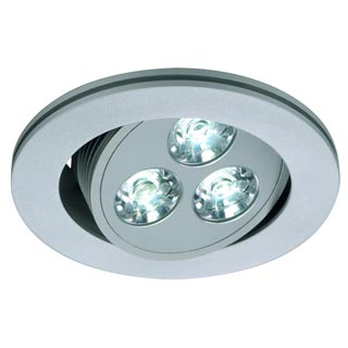 111854 TRITON 3 LED downlight, round, silvergrey, 3x1W LED, neutral white, adjustable, 4000K, Marbel 111854 TRITON 3 LED downlight, round, silvergrey, 3x1W LED, neutral white, adjustable, 4000K, Marbel