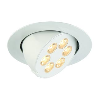 113622 TRITON 6 GIMBLE светильник встраиваемый с 6 PowerLED по 1Вт, 3000K, 395 Лм,текстурный белый, Marbel 113622 TRITON 6 GIMBLE светильник встраиваемый с 6 PowerLED по 1Вт, 3000K, 395 Лм,текстурный белый, Marbel