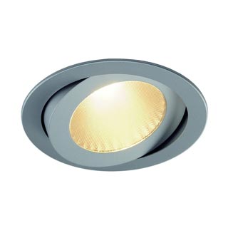 160644 BOOST B TURNO светильник встраиваемый с COB LED 13Вт, 3050К, 1000lm, серебристый, Marbel